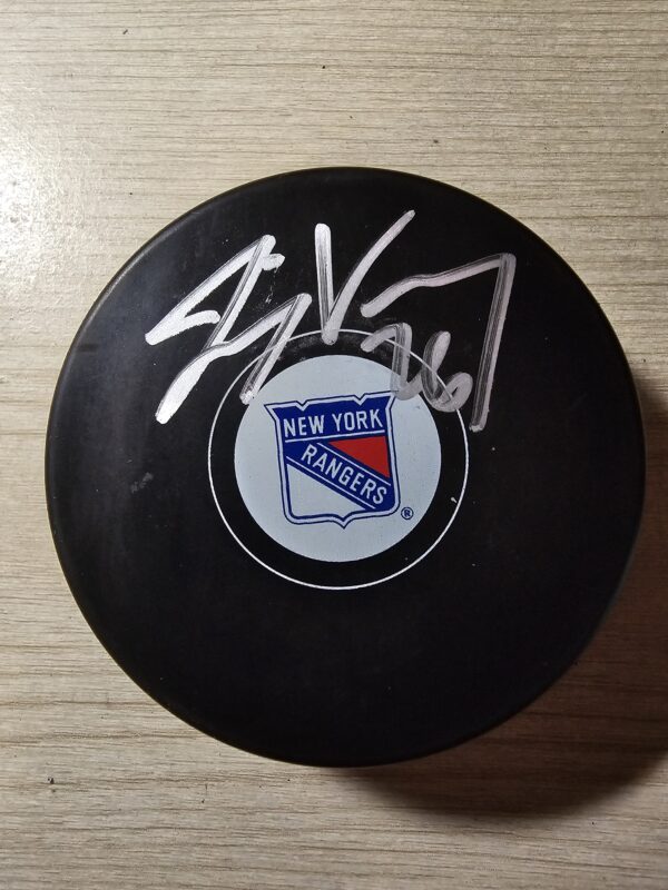 Jimmy Vesey Signed Puck