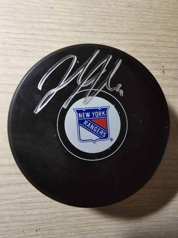 CAPTAIN JACOB TROUBA SIGNED PUCK