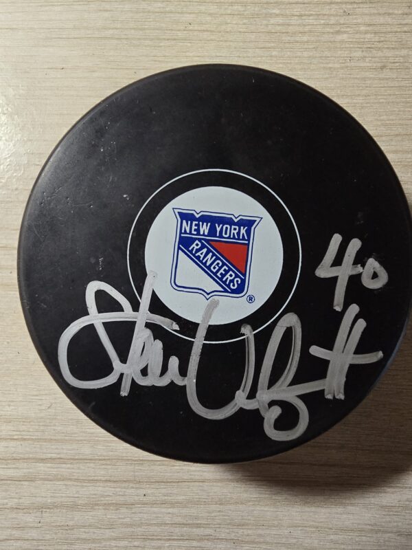 Steve Valliquette Signed Puck