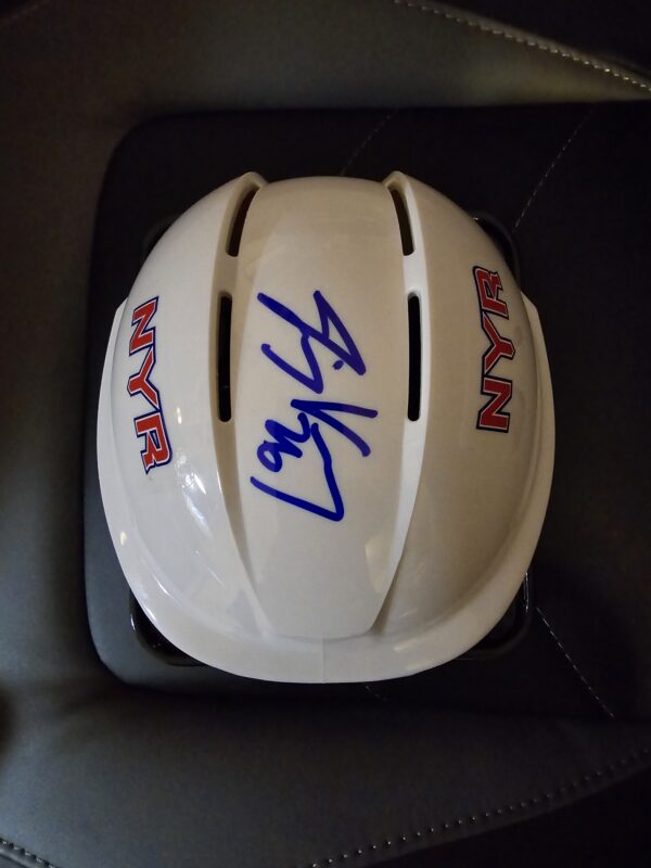 Jimmy Vesey Signed White Mini Helmet